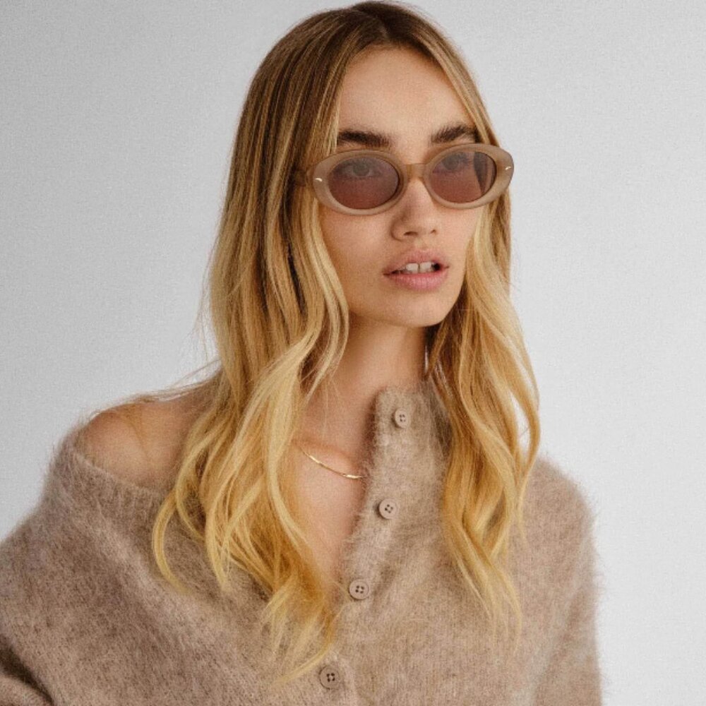 30% OFF NWT!! Luv Lou The Audrey Sunglasses in Bisque - Picture 5 of 6